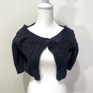 Dark Grey Cable Knit Women's Sweater